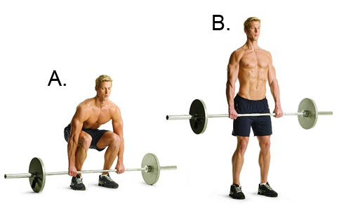 Barbell deadlift