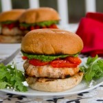 Red pepper feta turkey burger