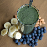 Spinach blueberry nut butter smoothie